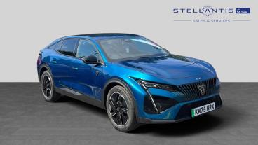 SPOTICAR Peugeot E-408 58kwh Gt Fastback Auto 5dr Used Car - Saloon Electric Blue - Maidstone - 1200618396_1