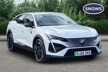 SPOTICAR Peugeot E-408 58kwh Gt Fastback Auto 5dr Used Car - Saloon Electric White - Southampton - 1200623869_1