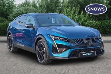 SPOTICAR Peugeot E-408 58kwh Gt Fastback Auto 5dr Used Car - Saloon Electric Blue - Basingstoke - 1200626385_1