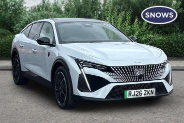 SPOTICAR Peugeot E-408 58kwh Gt Fastback Auto 5dr Used Car - Saloon Electric White - Portsmouth - 1200628847_1