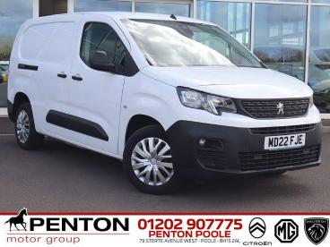 SPOTICAR Peugeot Partner 1.5 Bluehdi 950 Professional Premium Long Panel Va Used Car - Commercial Vehicle Diesel White - Poole - 1200581313_1
