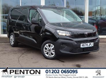 SPOTICAR Peugeot Partner 1.5 Bluehdi 950 Professional Long Panel Van Eat8 L Used Car - Commercial Vehicle Diesel Black - Poole - 1200628696_1