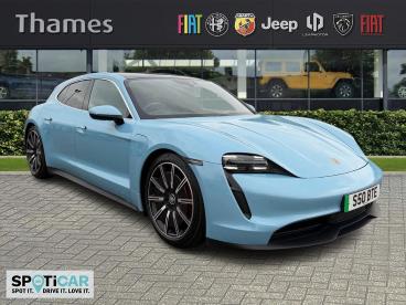 SPOTICAR Porsche Taycan Performance Plus 93.4kwh 4s Sport Turismo Auto 4wd Used Car - Estate Electric Blue - Slough - 1200584809_1