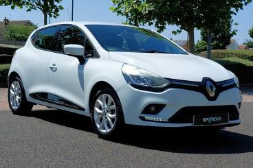 SPOTICAR Renault Clio 1.2 16v Dynamique Nav Euro 6 5dr Used Car - City Car Petrol White - Littlehampton - 1200617616_1