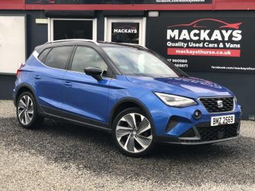 SPOTICAR Seat Arona 1.0 Tsi Fr Sport Euro 6 (s/s) 5dr Used Car - City Car Petrol Blue - Inverness - 1200560884_1