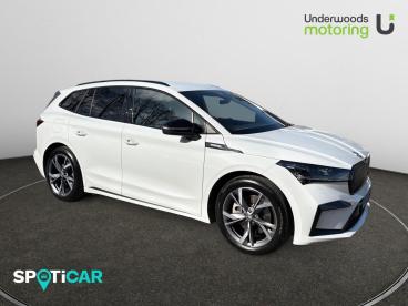 SPOTICAR Skoda Enyaq Iv 82kwh 85 Sportline Plus Auto 5dr (dc135kw) Used Car - Suv Electric White - Sudbury - 1200581507_1