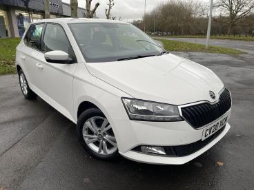 SPOTICAR Skoda Fabia 1.0 Se Euro 6 (s/s) 5dr Used Car - City Car Petrol White - Swansea - 1200571582_1