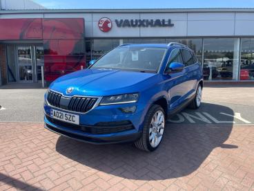 SPOTICAR Skoda Karoq 1.5 Tsi Act Se L Dsg Euro 6 (s/s) 5dr Used Car - Suv Petrol Blue - Melton Mowbray - 1200634295_1