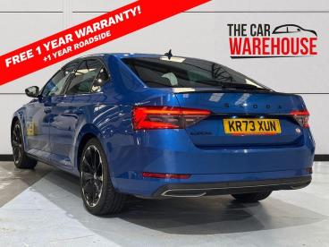 SPOTICAR Skoda Superb 2.0 Tsi 190 Sport Line Plus 5dr Dsg Used Car - Saloon Petrol Blue - Swansea - 1200605708_2