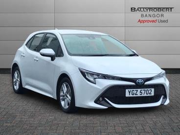 SPOTICAR Toyota Corolla 1.8 Vvt-h Icon Tech Cvt Euro 6 (s/s) 5dr Used Car - Saloon Hybrid White - Bangor - 1200573187_1