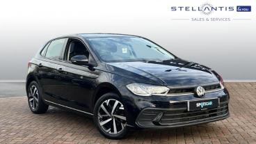 SPOTICAR Volkswagen Polo 1.0 Tsi Life Dsg Euro 6 (s/s) 5dr Used Car - City Car Petrol Black - Leicester - 1200557124_1