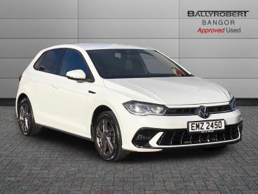 SPOTICAR Volkswagen Polo 1.0 Tsi R-line Dsg Euro 6 (s/s) 5dr Used Car - City Car Petrol White - Bangor - 1200557908_1