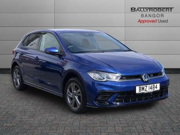 SPOTICAR Volkswagen Polo 1.0 Tsi R-line Dsg Euro 6 (s/s) 5dr Used Car - City Car Petrol Blue - Bangor - 1200614179_1