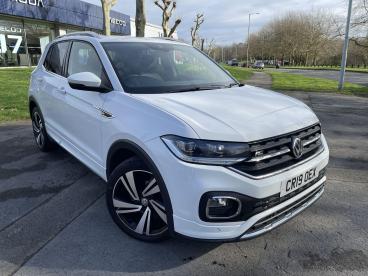 SPOTICAR Volkswagen T-cross 1.0 Tsi R-line Euro 6 (s/s) 5dr Used Car - Suv Petrol White - Swansea - 1200585049_1