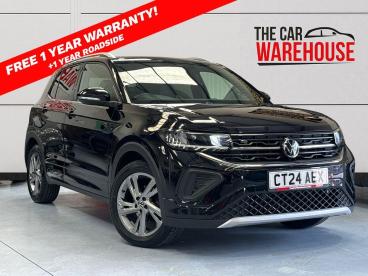 SPOTICAR Volkswagen T-cross 1.0 Tsi R-line Dsg Euro 6 (s/s) 5dr Used Car - Suv Petrol Black - Swansea - 1200617790_1