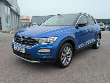 SPOTICAR Volkswagen T-roc 1.0 Tsi Design Euro 6 (s/s) 5dr Used Car - Suv Petrol Blue - Bridgend - 1200612126_3