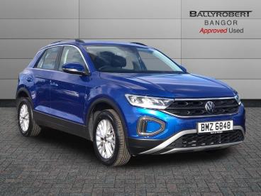 SPOTICAR Volkswagen T-roc 1.0 Tsi Life Euro 6 (s/s) 5dr Used Car - Suv Petrol Blue - Bangor - 1200640385_1