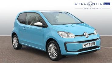SPOTICAR Volkswagen Up 1.0 Move Up! Euro 6 (s/s) 3dr Used Car - Saloon Petrol Blue - Leicester - 1200565940_1