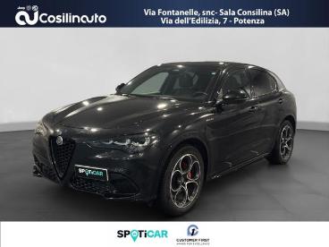 ALFA ROMEO CERTIFIED Alfa Romeo Stelvio 2.2 Turbodiesel 210 Cv At8 Q4 Veloce My24 Usata - Suv Diesel Nero - Sala Consilina - 2418046_1