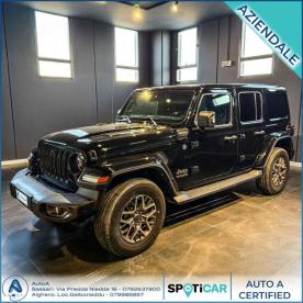 SPOTICAR Jeep Wrangler Unlimited 2.0 Phev Atx 4xe Sahara Usata - Suv Ibrido Nero - Sassari - 502416072_1