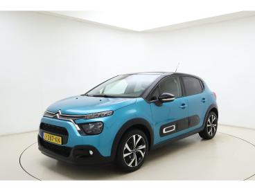 SPOTICAR Citroën C3 1.2 Puretech Shine | Metallic Zwart Dak | Airco Au Tweedehands -  Benzine Blauw - Leeuwarden - 1200303630_1