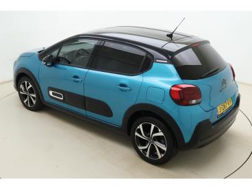 SPOTICAR Citroën C3 1.2 Puretech Shine | Metallic Zwart Dak | Airco Au Tweedehands -  Benzine Blauw - Leeuwarden - 1200303630_4