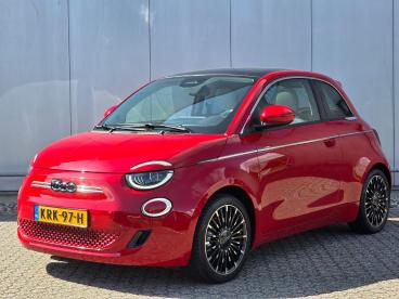 SPOTICAR Fiat 500 La Prima 42 Kwh Navigatie | Lederen Bekleding | So Tweedehands - Stadsauto Elektrisch Rood - Zutphen - 1200301267_1