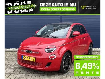 SPOTICAR Fiat 500 500c Electrisch Cabrio 42kwh I Demo Deal I 118pk Aut La Tweedehands - Stadsauto Elektrisch Rood - Nijmegen - 1200292172_1