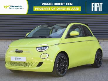 SPOTICAR Fiat 500 500c La Prima Cabrio 42kwh I Navigatie I Adaptive Cruis Tweedehands - Stadsauto Elektrisch Geel - Venlo - 1200292360_1