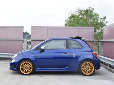 SPOTICAR Fiat 500 500c 1.4 T-jet Abarth Turismo 595 | Zwart Lederen Bekle Tweedehands - Stadsauto Benzine Blauw - Alphen Aan Den Rijn - 1200295995_2