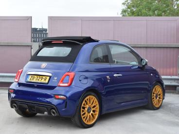 SPOTICAR Fiat 500 500c 1.4 T-jet Abarth Turismo 595 | Zwart Lederen Bekle Tweedehands - Stadsauto Benzine Blauw - Alphen Aan Den Rijn - 1200295995_3