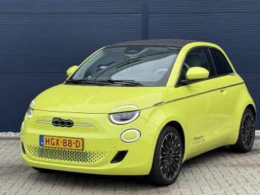 SPOTICAR Fiat 500 500c La Prima Cabrio 42kwh I Navigatie I Adaptive Cruis Tweedehands - Stadsauto Elektrisch Geel - Nijmegen - 1200301689_1