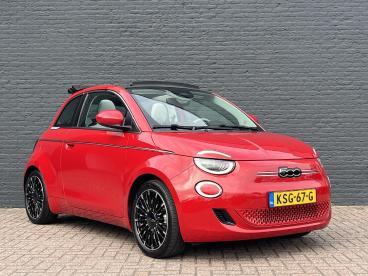 SPOTICAR Fiat 500 500c La Prima 42 Kwh Soh 95,6% | Stoelverwarming | Cabr Tweedehands - Stadsauto Elektrisch Rood - Hengelo - 1200302786_5