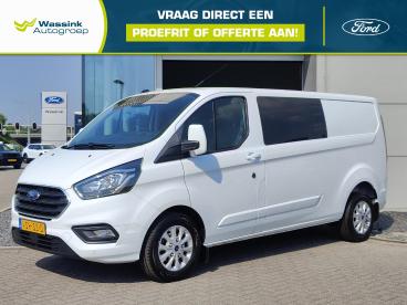 SPOTICAR Ford Transit Custom 2.0 Tdci 130pk 300 L2h1 Limited Dubbele Cabine | N Tweedehands - Bedrijfswagen Diesel Wit - Venray - 1200268345_1