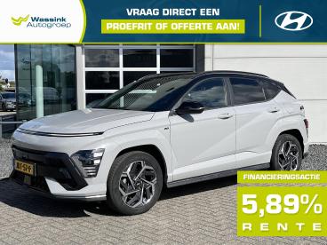 SPOTICAR Hyundai Kona 1.6 Gdi Hev 141pk Dct N-line | Navigatie | Apple/ Tweedehands - Suv Hybride Grijs - Venray - 1200278389_1
