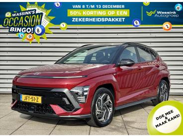 SPOTICAR Hyundai Kona 1.6 Gdi Hev 141pk Dct Automaat N-line Two-tone | 1 Tweedehands - Suv Hybride Rood - Velp - 1200283991_1