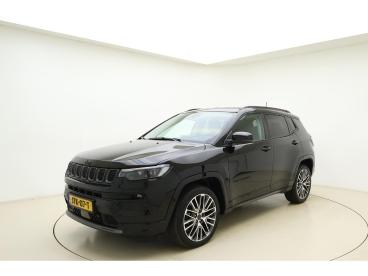 SPOTICAR Jeep Compass 1.5t E-hybrid Summit | Leder | 1450kg Trekgewicht Tweedehands - Suv Hybride Zwart - Wirdum (fr) - 1200284593_1