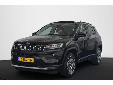 SPOTICAR Jeep Compass 1.5t E-hybrid Limited Automaat Pano Trekhaak Stuur Tweedehands - Suv Hybride Zwart - Amsterdam - 1200298886_1