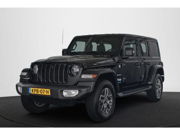 SPOTICAR Jeep Wrangler Unlimited 4xe 380 Sahara Leder Stoelverwarming Off Tweedehands - Suv Hybride Zwart - Almere - 1200297540_1