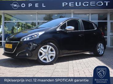 SPOTICAR Peugeot 208 Signature Puretech 110pk H6, Rijklaarprijs, Naviga Tweedehands -  Benzine Zwart - Ommen - 1200296765_1