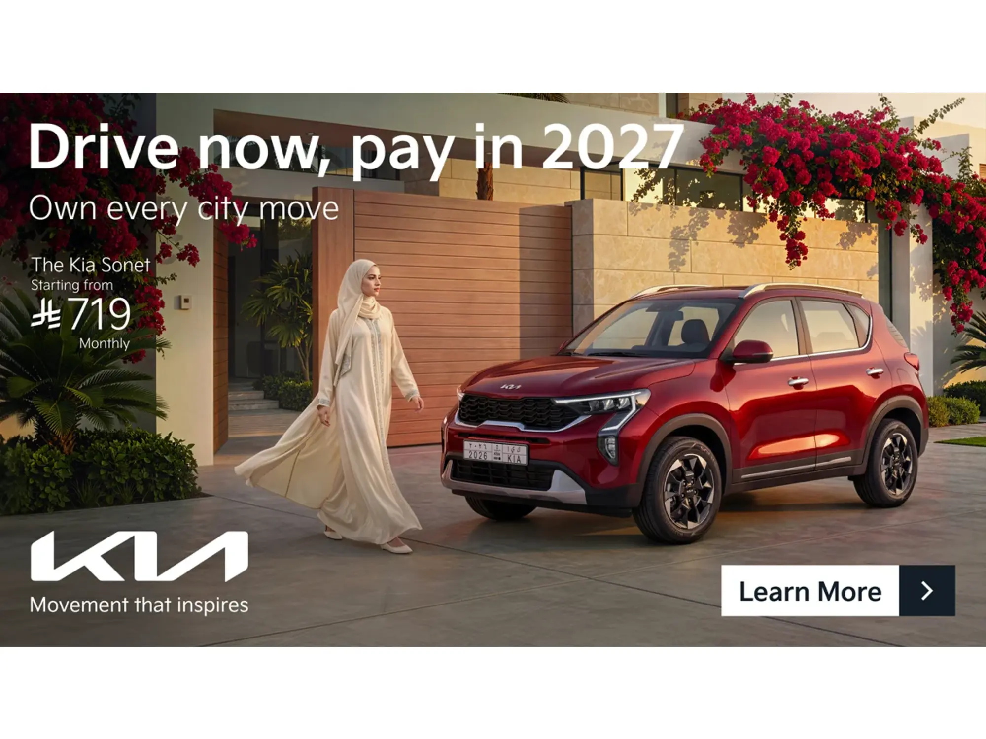 Drive Kia Sonet from 719 SAR/mo & 5 Installments on Us!