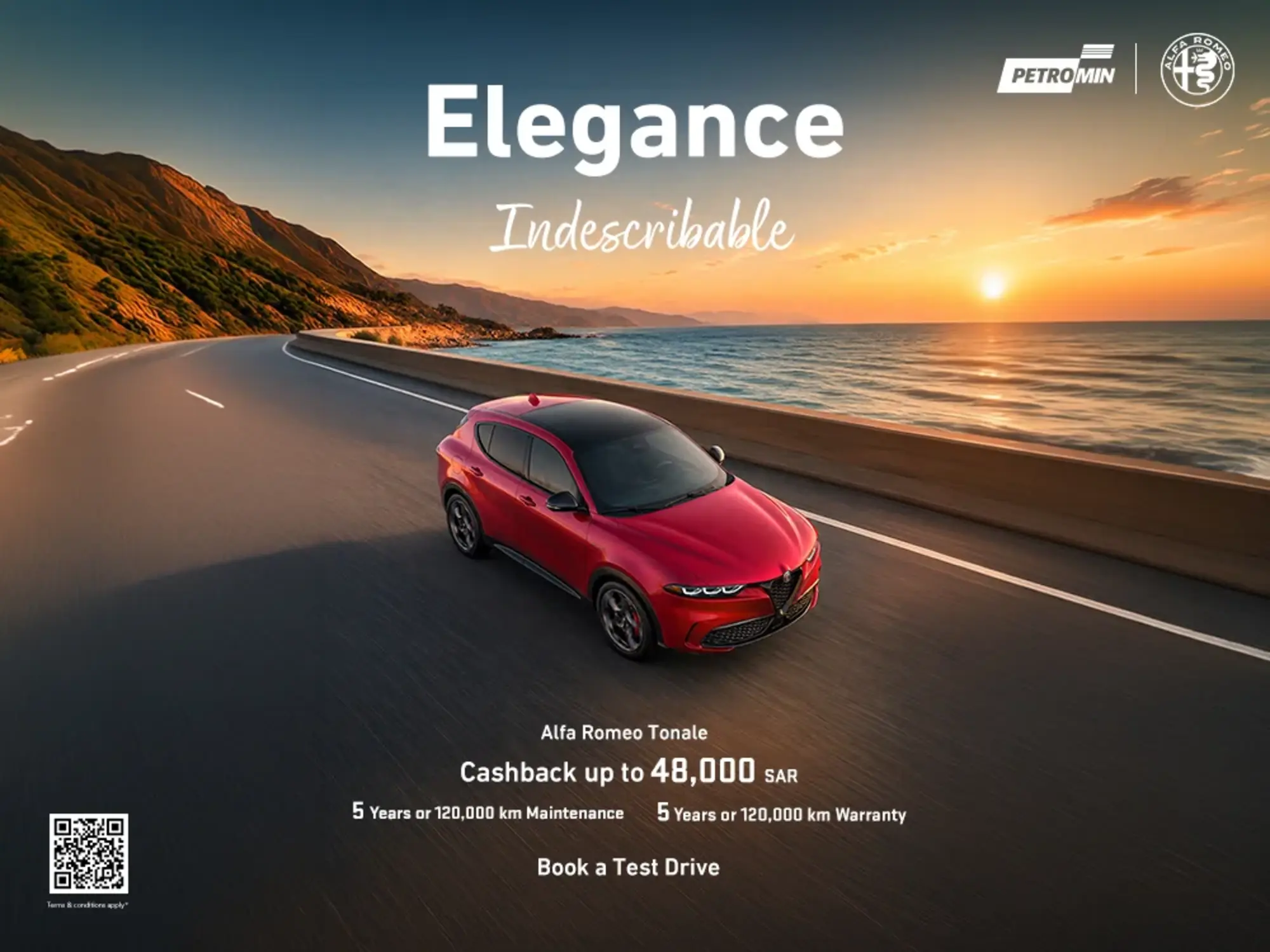 Drive Alfa Romeo Tonale & enjoy up to 48,000 SAR cashback!
