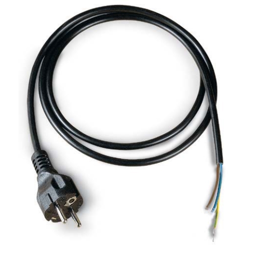 1,5 mtr. Kabel H07 RNF + aangegoten eurostekker 3 x 1,0 mm²