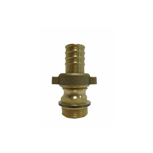 Messing slangkoppeling recht buitendraad 1" x 25 mm