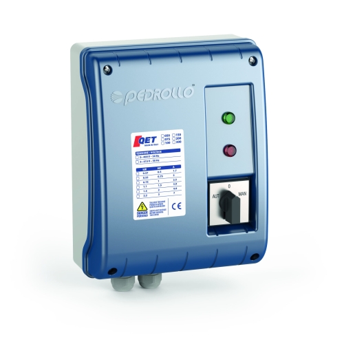 Pedrollo aansluitkast voor 3", 4" en 6" 3-fase bronpompen QET 300 400V - 2,2kW - 3PK - 7A
