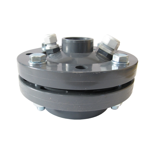 PVC putdeksel met flens Ø 125 mm met 2” doorvoer en 50 mm lijmuitgang