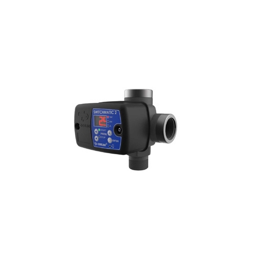 Switchmatic 2 T-KIT drukregelaar met 3-wegkoppeling, terugslagklep en digitale manometer - 230V - 16A - 2,2kW