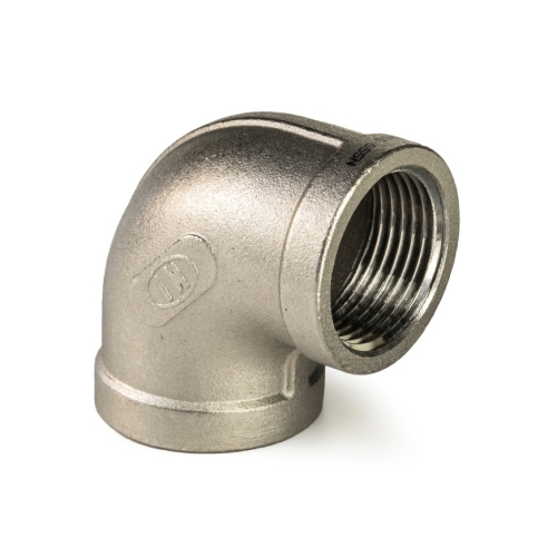RVS 316L Knie 90° 2x binnendraad ¼" - Nr. 90