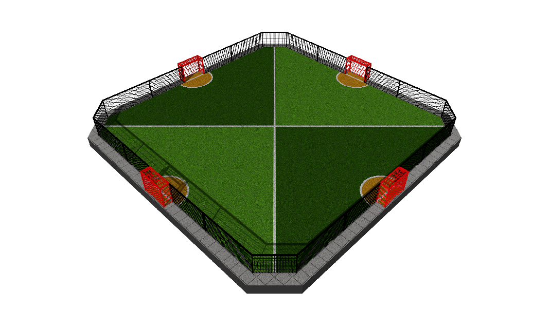 Kunstgras pannaveld voetbal herkwerk vario
