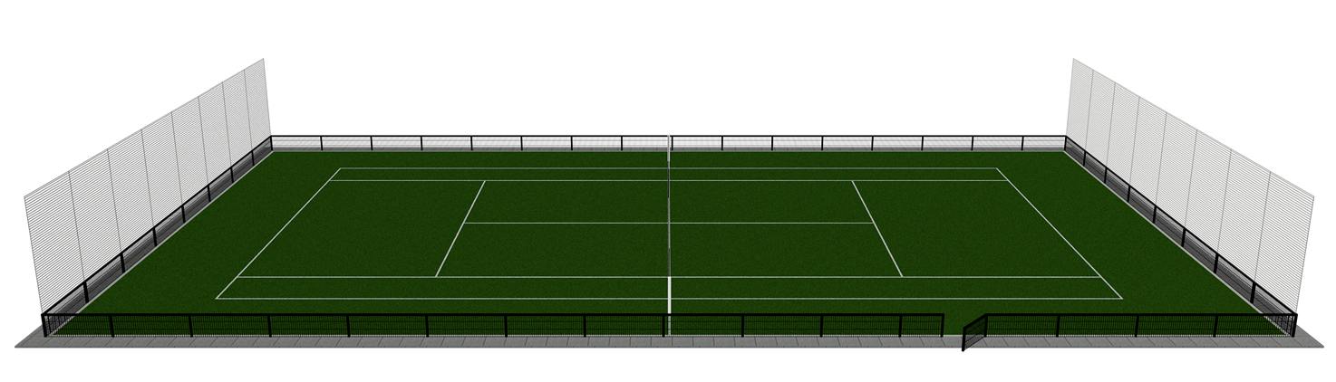 Tennisbaan tennisveld kunstgras tuin prive vario